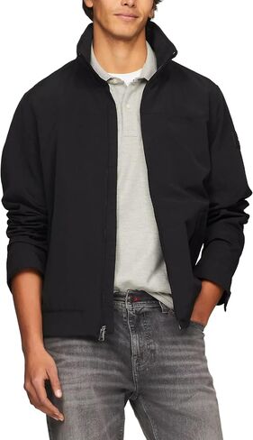 Tommy Hilfiger Water Resistant Regatta Full Zip Men's Jacket (US, Alpha, XX-Large, Regular, Regular, Black) in Saudi Arabia