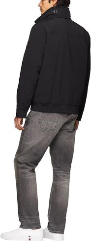 Tommy Hilfiger Water Resistant Regatta Full Zip Men's Jacket (US, Alpha, XX-Large, Regular, Regular, Black) in Saudi Arabia