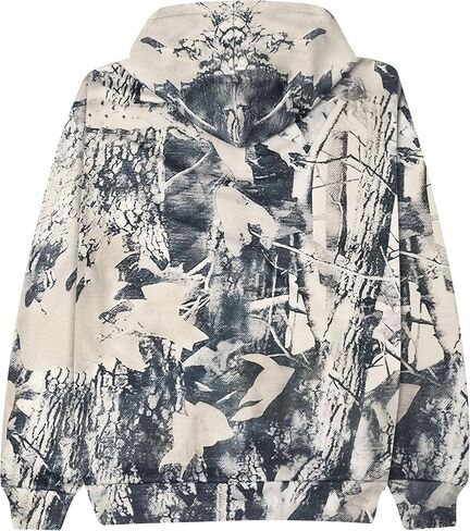 سترة بغطاء للرأس مموهة للنساء كبيرة الحجم من الصوف بقلنسوة على شكل ورقة القيقب مع جيب الكنغر in Kuwait