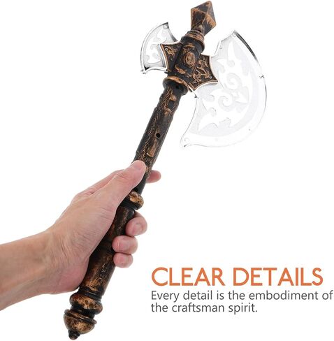 Amosfun Halloween Viking Cosplay Axe Props Halloween Pirate Axe Party Costume Accessory Photo Booth Props 15.74 Inch Multi in Saudi Arabia