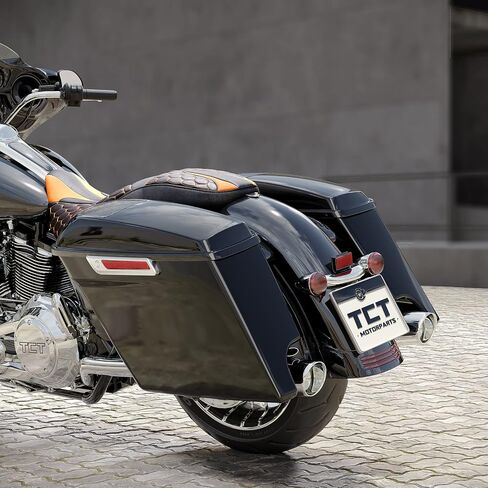 TCT-MOTORPARTS حقائب سرج ممتدة مقاس 5 بوصات مع أغطية سماعات 6 × 9 مناسبة لدراجات Harley Touring Road King Street Electra Glide Ultra-Classic 2014-2024 in Saudi Arabia