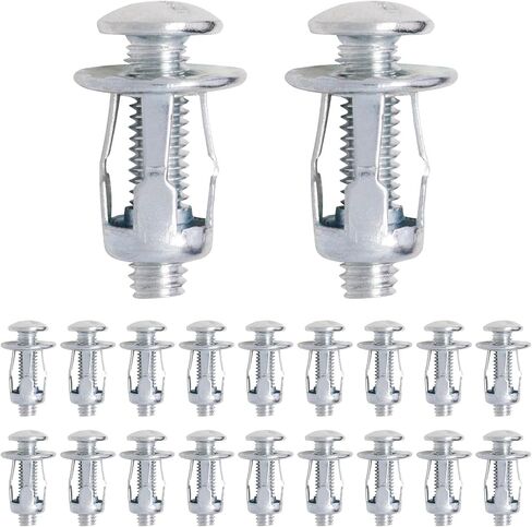 40PCS Hollow Door Anchors, Hollow Door Anchors and Screws, 20 Hollow Wall Anchors M4 × 20, Plus 20 Hollow Door Anchors M6 × 25 in Kuwait