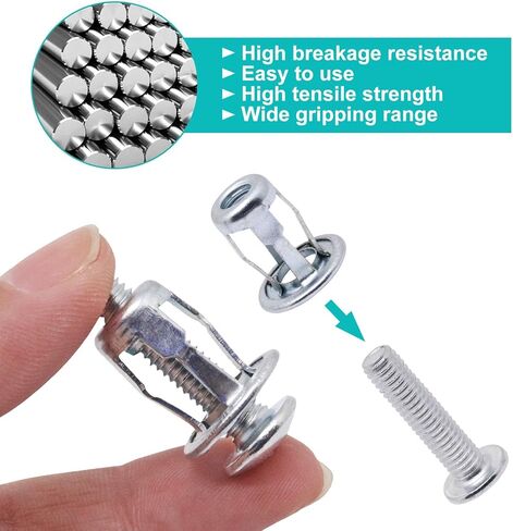 40PCS Hollow Door Anchors, Hollow Door Anchors and Screws, 20 Hollow Wall Anchors M4 × 20, Plus 20 Hollow Door Anchors M6 × 25 in Kuwait