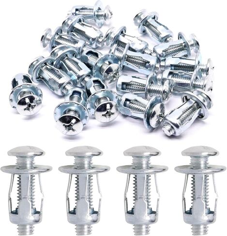 40PCS Hollow Door Anchors, Hollow Door Anchors and Screws, 20 Hollow Wall Anchors M4 × 20, Plus 20 Hollow Door Anchors M6 × 25 in Kuwait