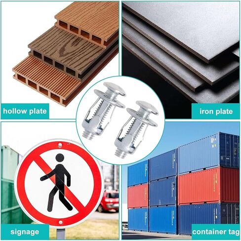 40PCS Hollow Door Anchors, Hollow Door Anchors and Screws, 20 Hollow Wall Anchors M4 × 20, Plus 20 Hollow Door Anchors M6 × 25 in Kuwait