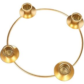 Advent Wreath Candle Holder, Christmas Candle Rings for Tapered Advent Candles, Advent Wreath 5 Candle Holder for Christmas Advent Festival Home Party Church Decor, Gold in Saudi Arabia