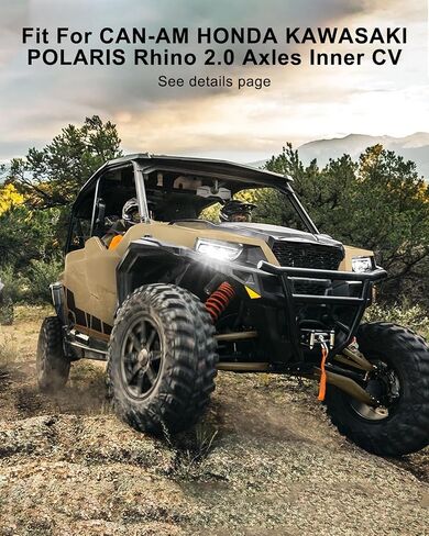 طقم استبدال المحور الأمامي/الخلفي CV مناسب لـ CAN-AM HONDA KAWASAKI POLARIS Rhino 2.0 محاور السيرة الذاتية الداخلية ومجموعة السيرة الذاتية الخارجية استبدال BK00-001 in Saudi Arabia