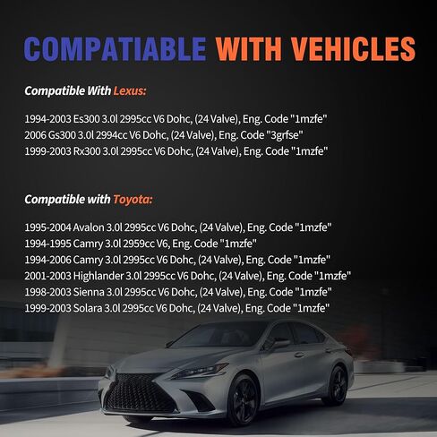 مجموعة حشية مشعب السحب من HiSport MS92766 حشية المحرك 3.0L V6 متوافقة مع Lexus ES300 1994-2003، GS300 2006، RX300 1999-2003، بديل لتويوتا كامري 1994-2006 2955cc in Kuwait