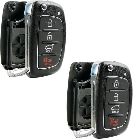 غطاء الجراب يناسب جهاز التحكم عن بعد للدخول بدون مفتاح لسيارة Hyundai Santa Fe Key Fob لعام 2013-2019 (عبوة من قطعتين) in Saudi Arabia