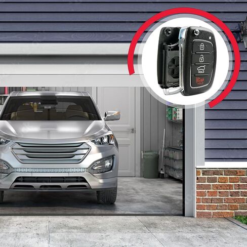 غطاء الجراب يناسب جهاز التحكم عن بعد للدخول بدون مفتاح لسيارة Hyundai Santa Fe Key Fob لعام 2013-2019 (عبوة من قطعتين) in Saudi Arabia