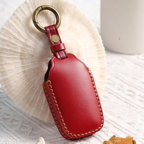 Genuine Leather Key Fob Cover for Toyota Camry 4Runner Tacoma 2025, for Toyota Tundra Venza Sequoia Mirai Land Cruiser 2021-2025, for Subaru Solterra (Matte Black) in Saudi Arabia