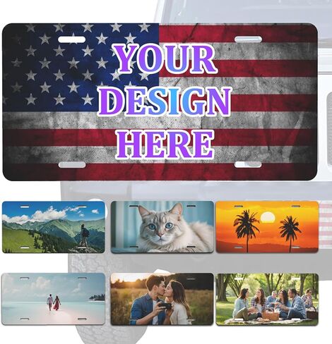 HDSD Custom Car License Plates - Personalized Your Text, Image Logos License Plates- for SUV, Cars, Space Decor and More in Saudi Arabia