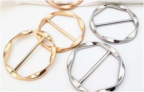 Clothing Knot Rope Adjuster Metal D Ring Gold Silver Color Fashion Accessory for Tops in Saudi Arabia
