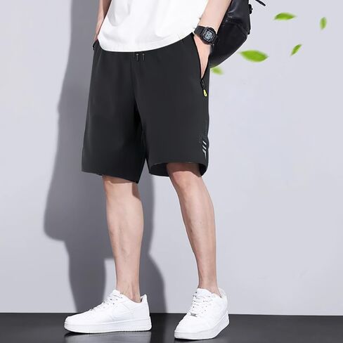 High Performance Athletic Shorts - Ice Silk Sports Shorts for Men and Women - Black in Saudi Arabia