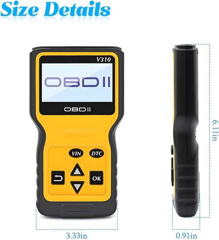 أداة تشخيص الماسح الضوئي للسيارة obd2، V310 obdii لخطأ محرك السيارة يمكن تشخيص قارئ الرمز، التحقق من حالة مراقبة انبعاث ضوء المحرك، ملحقات السيارات العالمية (أحمر) in Kuwait