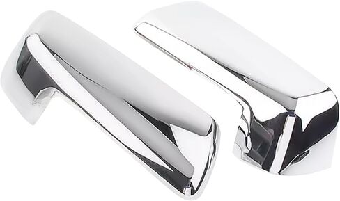 2Pcs Chrome Mirror Cap Cover Trim LH & RH Side Fit for 2019-2025 Chevy Silverado 1500 for GMC Sierra 1500, Side Door Exterior Rearview Mirror Cap Trim (Sliver) in Kuwait