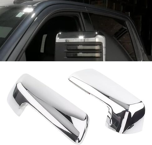 2Pcs Chrome Mirror Cap Cover Trim LH & RH Side Fit for 2019-2025 Chevy Silverado 1500 for GMC Sierra 1500, Side Door Exterior Rearview Mirror Cap Trim (Sliver) in Kuwait