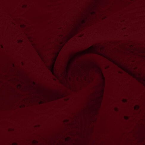 Long Sleeve Eyelet Tops for Women 2025 Ruffle Hem Tunic Shirts Business Casual Work Blouse Spring Fashion Clothes in Saudi Arabia