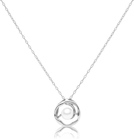 Pearl Necklaces for Women,Charm Choker Necklaces with Natural Freshwater Cultured Pearls,Dainty Pendants Necklaces Daily Wear or Fashion Gift for Women in Saudi Arabia