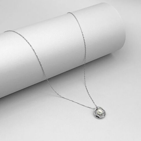 Pearl Necklaces for Women,Charm Choker Necklaces with Natural Freshwater Cultured Pearls,Dainty Pendants Necklaces Daily Wear or Fashion Gift for Women in Saudi Arabia