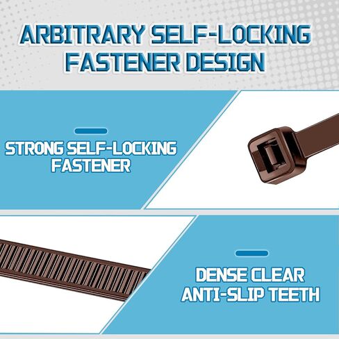 WALWAL 8 inch Cable Ties, Easy-Use Cable Management for Home, Office, and Outdoors(100 Pcs, Orange) in Saudi Arabia