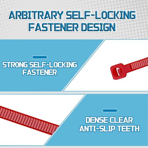 WALWAL 8 inch Cable Ties, Easy-Use Cable Management for Home, Office, and Outdoors(100 Pcs, Orange) in Saudi Arabia