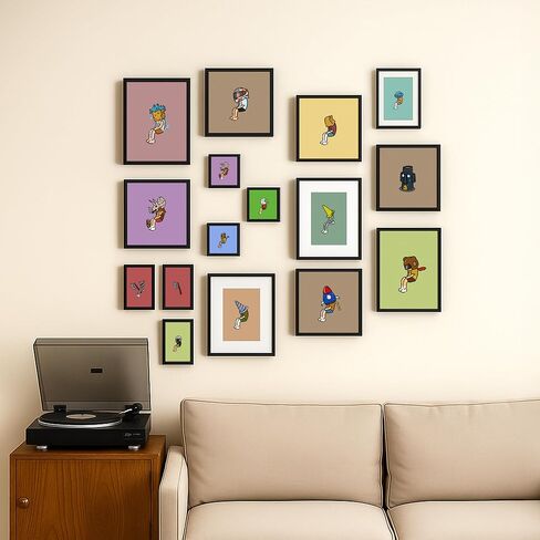 5x7 Picture Frame Set of 2,Black Photo Frame for 4x6 With Mat or 5x7 Without Mat,Horizontal and Vertical Formats for Wall Mount or Tabletop with Plexi Sheet in Saudi Arabia
