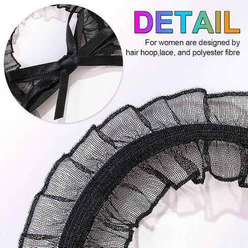 CAKURE Lace Cat Ears Headband Black Sexy Hair Bands Halloween Headwear Hair Accessories for Women in Kuwait