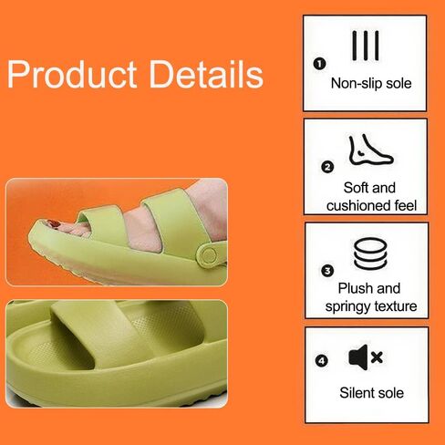Slides for Women Men Pillow Slippers Buckles Sandals EVA Thick Sole in Saudi Arabia