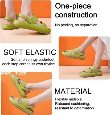 Slides for Women Men Pillow Slippers Buckles Sandals EVA Thick Sole in Saudi Arabia