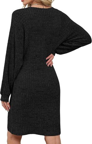 Grace's Secret Womens Ribbed Knit Sweater Dress Long Sleeve Casual Fall Winter Dresses 2025 in Saudi Arabia