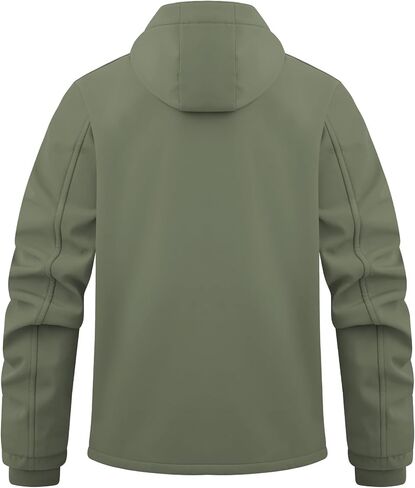 WULFUL Men's Lightweight Softshell Jacket Warm Fleece Lined Windbreaker Waterproof Soft Shell for Outdoor Hiking in Saudi Arabia