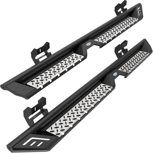 Hooke Road F150 Running Board Side Steps for 2009-2014 Ford F-150 SuperCrew Cab (4 Full Size Doors Only), Drop Down Nerf Step Bar Rail Rock Sliders in Saudi Arabia
