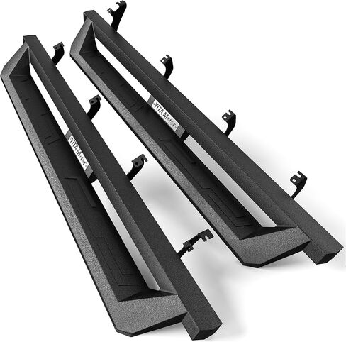 AUTOSAVER88 Running Boards Side Steps Compatible with 2022-2025 Toyota Tundra Crewmax Cab (2 3/4 Size Rear Doors), Off-Road Side Steps, Black Powder Coated Step Rails Nerf Bars in Saudi Arabia