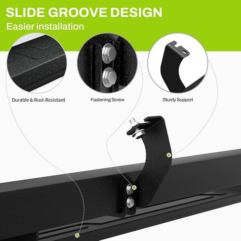 AUTOSAVER88 Running Boards Side Steps Compatible with 2022-2025 Toyota Tundra Crewmax Cab (2 3/4 Size Rear Doors), Off-Road Side Steps, Black Powder Coated Step Rails Nerf Bars in Saudi Arabia