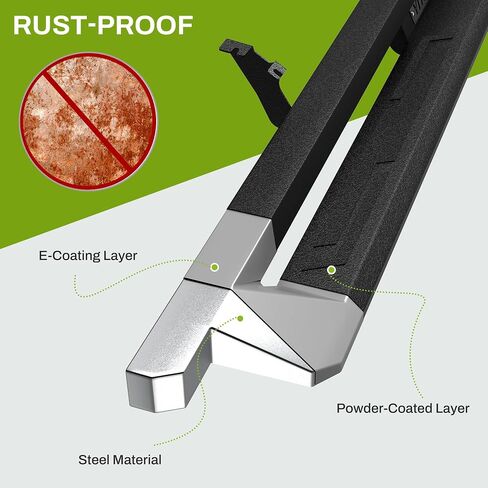 AUTOSAVER88 Running Boards Side Steps Compatible with 2022-2025 Toyota Tundra Crewmax Cab (2 3/4 Size Rear Doors), Off-Road Side Steps, Black Powder Coated Step Rails Nerf Bars in Saudi Arabia