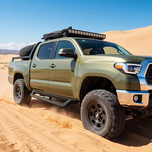 AUTOSAVER88 Running Boards Side Steps Compatible with 2022-2025 Toyota Tundra Crewmax Cab (2 3/4 Size Rear Doors), Off-Road Side Steps, Black Powder Coated Step Rails Nerf Bars in Saudi Arabia
