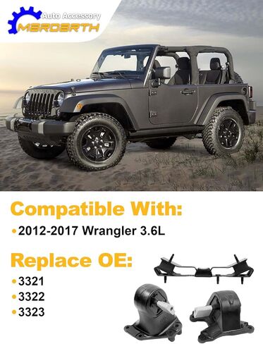 مجموعة من 3، حامل محرك المحرك وحامل ناقل الحركة لـ 2012-2017 Wrangler 3.6L، 2018 Wrangler JK 3.6L، OE: A5671، A5732، A5733 in Saudi Arabia
