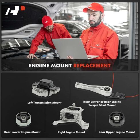 مجموعة حامل ناقل الحركة A-Premium 5 قطع لمحرك المحرك ودعامة عزم الدوران متوافقة مع Volkswagen Jetta 2005-2018، Rabbit 2006-2009، 2.5L، ناقل الحركة الأوتوماتيكي أو اليدوي in Saudi Arabia