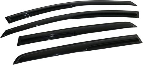 Window Visor Compatible with 2015-2019 VW Golf MK7, Acrylic Smoke Tinted & Semi-Transparent Sun Rain Shade Guard Wind Vent Air Deflector by IKON MOTORSPORTS in Saudi Arabia