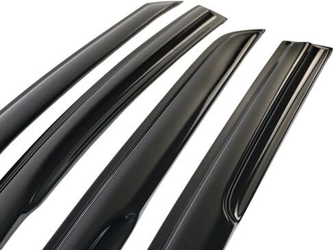Window Visor Compatible with 2015-2019 VW Golf MK7, Acrylic Smoke Tinted & Semi-Transparent Sun Rain Shade Guard Wind Vent Air Deflector by IKON MOTORSPORTS in Saudi Arabia