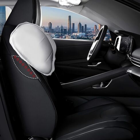 أغطية مقاعد AOMSAZTO لسيارة Hyundai Elantra 2021 2022 2023 2024 2025 SE SEL & 2021-2023 غطاء مقعد سيارة من الجلد الصناعي باللون الأزرق الهجين - مجموعة كاملة باللون الأسود in Kuwait