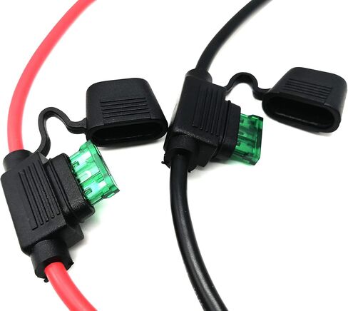FainWan Dual Positive Negative ATC Style Fuse Holder 10AWG Wire with Ring Terminals and 45A Connectors for Automotive Compatible with Powerpole 2ft/60cm in Saudi Arabia