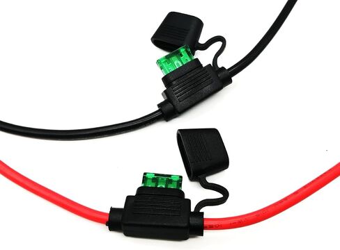 FainWan Dual Positive Negative ATC Style Fuse Holder 10AWG Wire with Ring Terminals and 45A Connectors for Automotive Compatible with Powerpole 2ft/60cm in Saudi Arabia