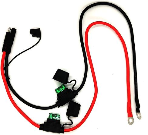 FainWan Dual Positive Negative ATC Style Fuse Holder 10AWG Wire with Ring Terminals and 45A Connectors for Automotive Compatible with Powerpole 2ft/60cm in Saudi Arabia