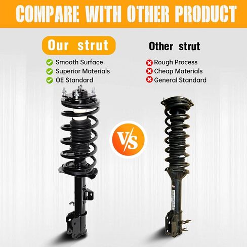 زوج أمامي من TRIL GEAR مجموعة صدمات الدعامات الكاملة مع استبدال زنبرك ملفوف لفورد إسكيب 2001-2012 مازدا تريبيوت 2001-2006 ميركوري مارينر 2005-2011 طقم تعليق 171593 171594 in Kuwait