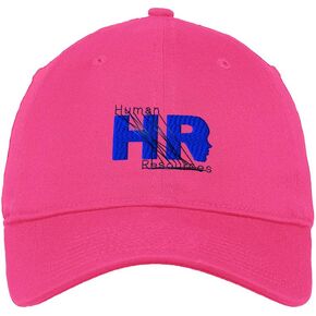 Speedy Pros Human Resources HR Logo 2 Embroidery Unisex Adult Flat Solid Buckle Cotton 6 Panel Low Profile Hat Cap - Hot Pink, One Size in Kuwait