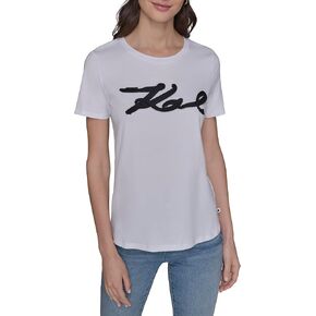 Karl Lagerfeld Women's Soft Everyday Logo Casual T-Shirt in Saudi Arabia