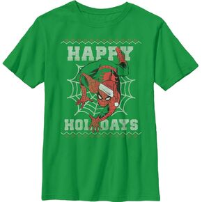 Fifth Sun Marvel Spider-Man Happy Holidays Ugly Boys T-Shirt in Saudi Arabia