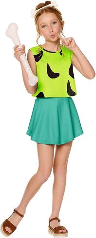 زي Spirit Halloween The Flintstones Kids Pebbles، مرخص رسميًا in Saudi Arabia
